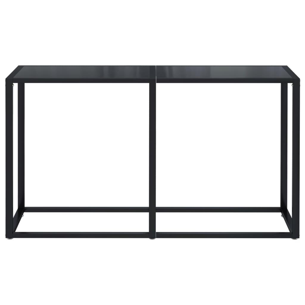 vidaXL Table console Noir 140x35x75,5 cm Verre trempé