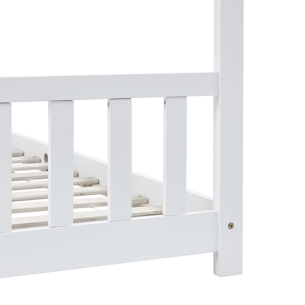 vidaXL Cadre de lit d'enfant Blanc Bois de pin massif 90 x 200 cm