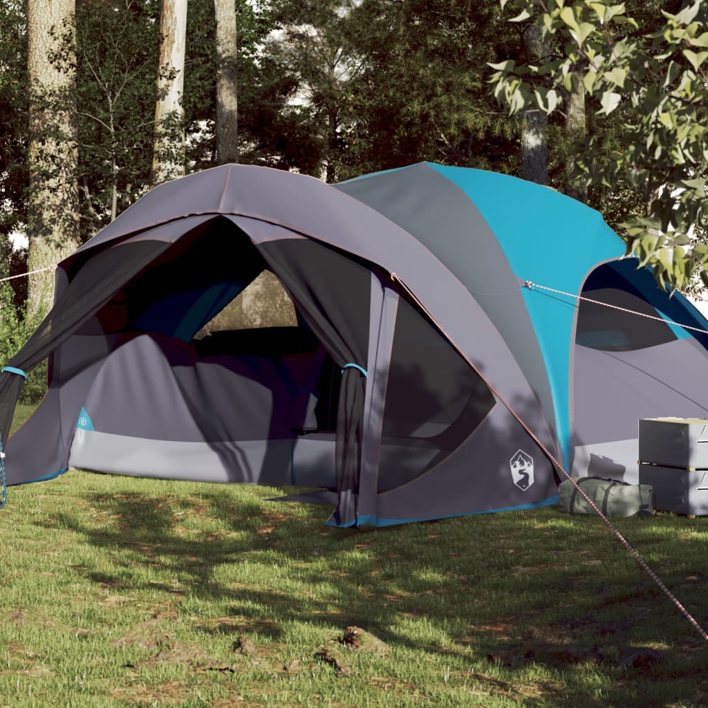 vidaXL Tente de cabine familiale 6 personnes bleu imperméable