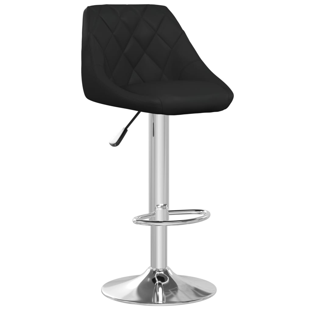 vidaXL Tabourets de bar lot de 2 noir similicuir