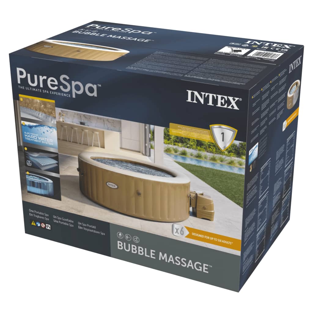 Intex Baignoire de massage à bulles Rond PureSpa