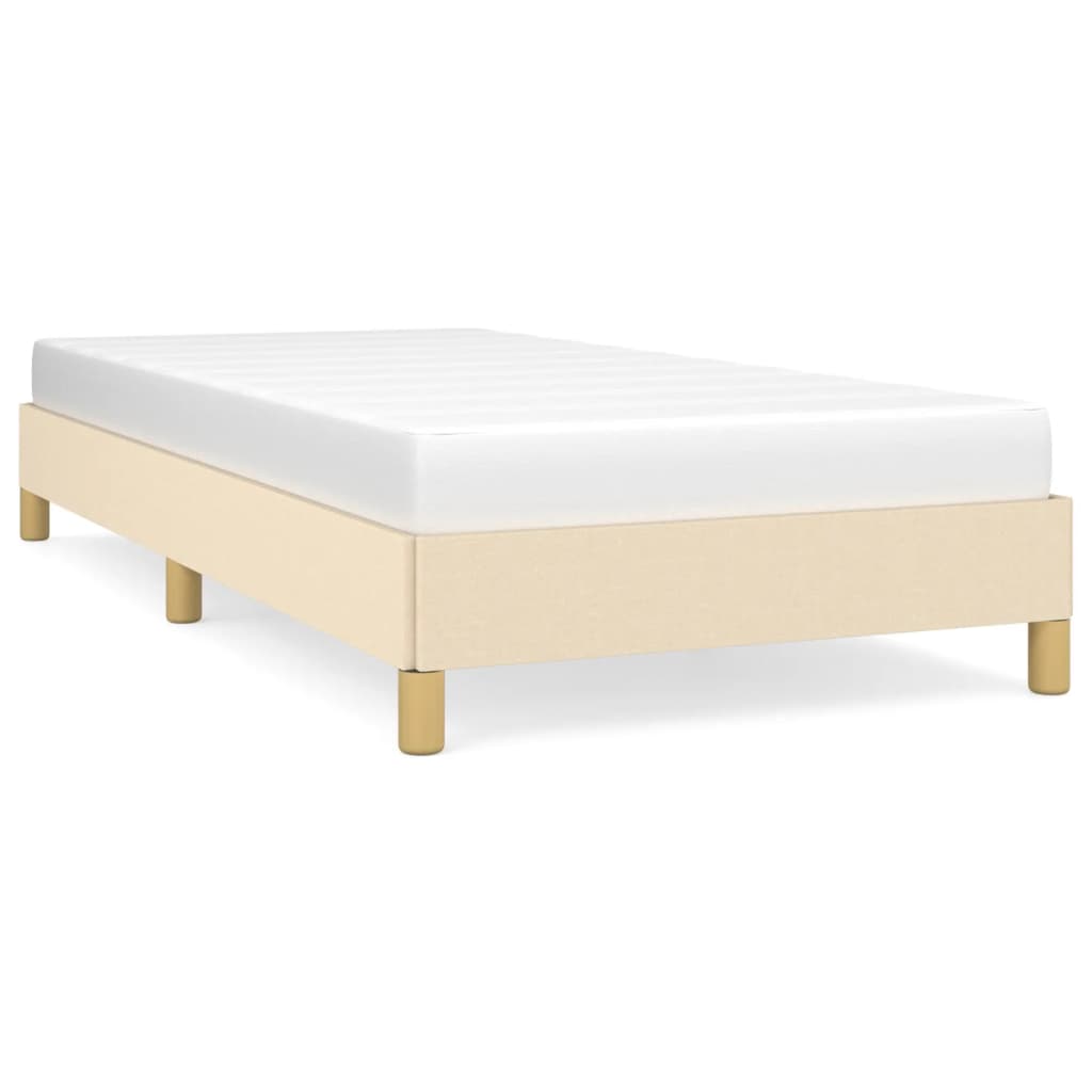 vidaXL Cadre de lit sans matelas crème 90x190 cm tissu