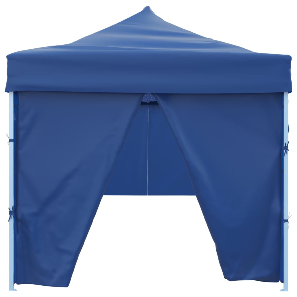vidaXL Tente de réception pliable avec 8 parois 3x9 m Bleu