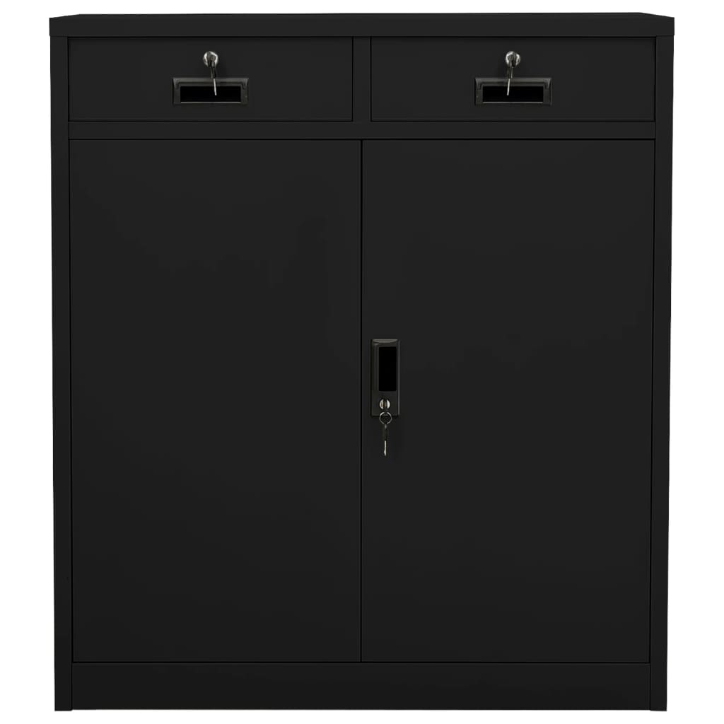 vidaXL Armoire de bureau Noir 90x40x102 cm Acier