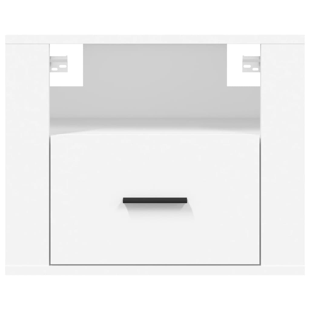 vidaXL Tables de chevet murales 2 pcs Blanc 50x36x40 cm