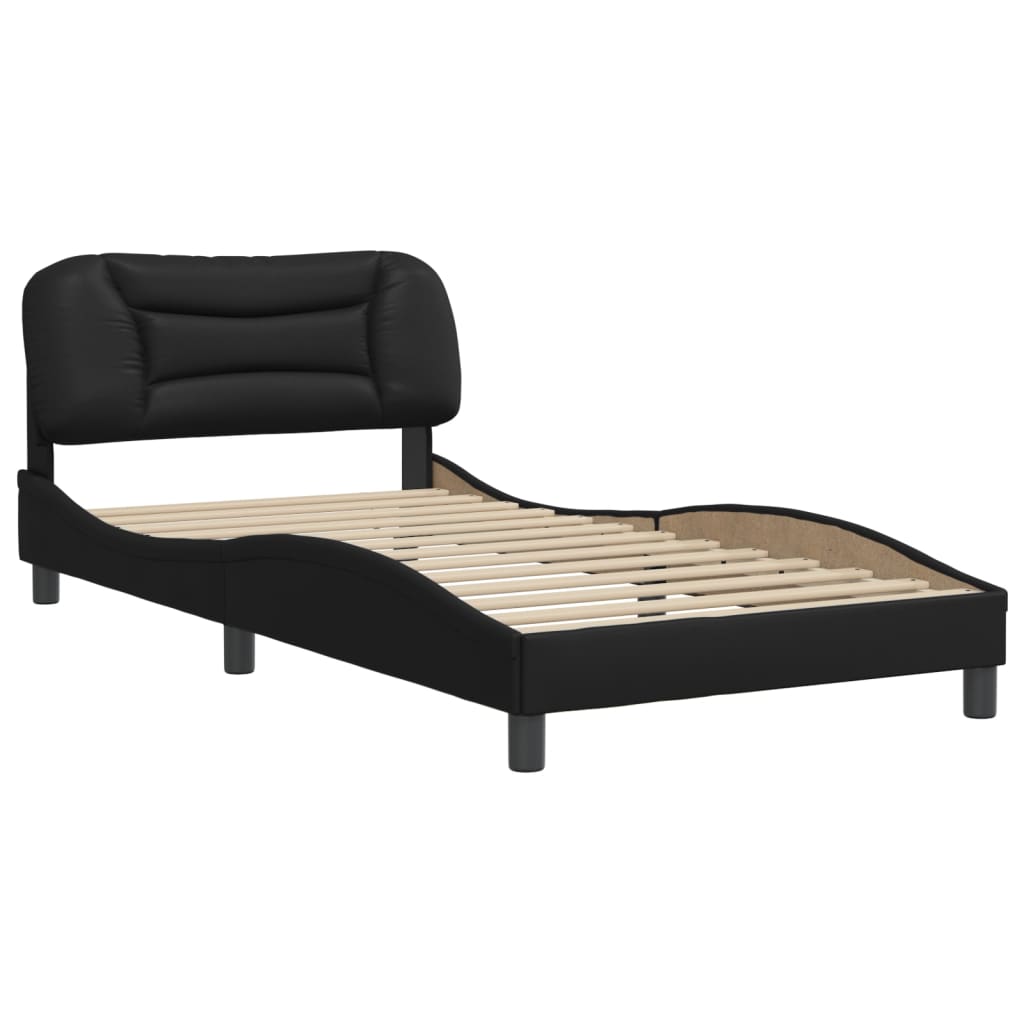 vidaXL Cadre de lit sans matelas noir 100x200 cm similicuir