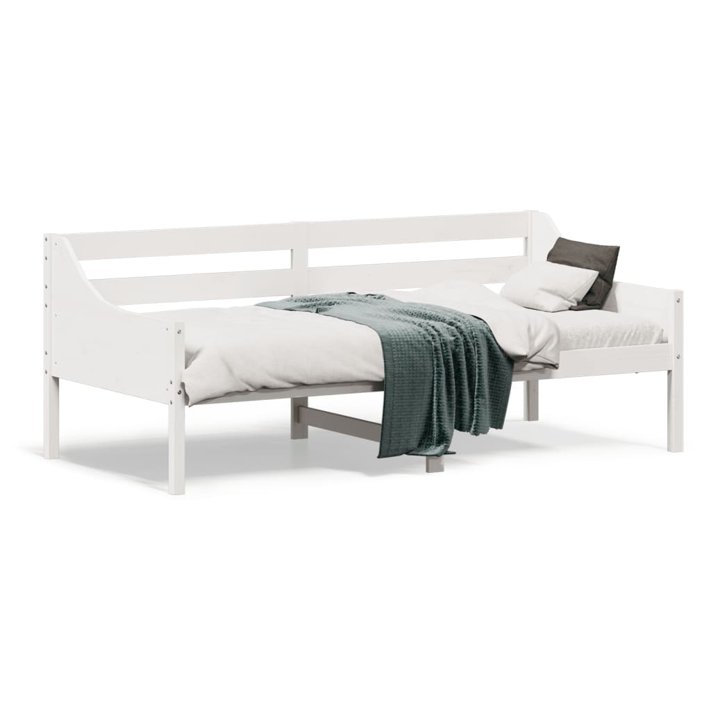 vidaXL Lit de jour sans matelas blanc 90x190 cm bois de pin massif