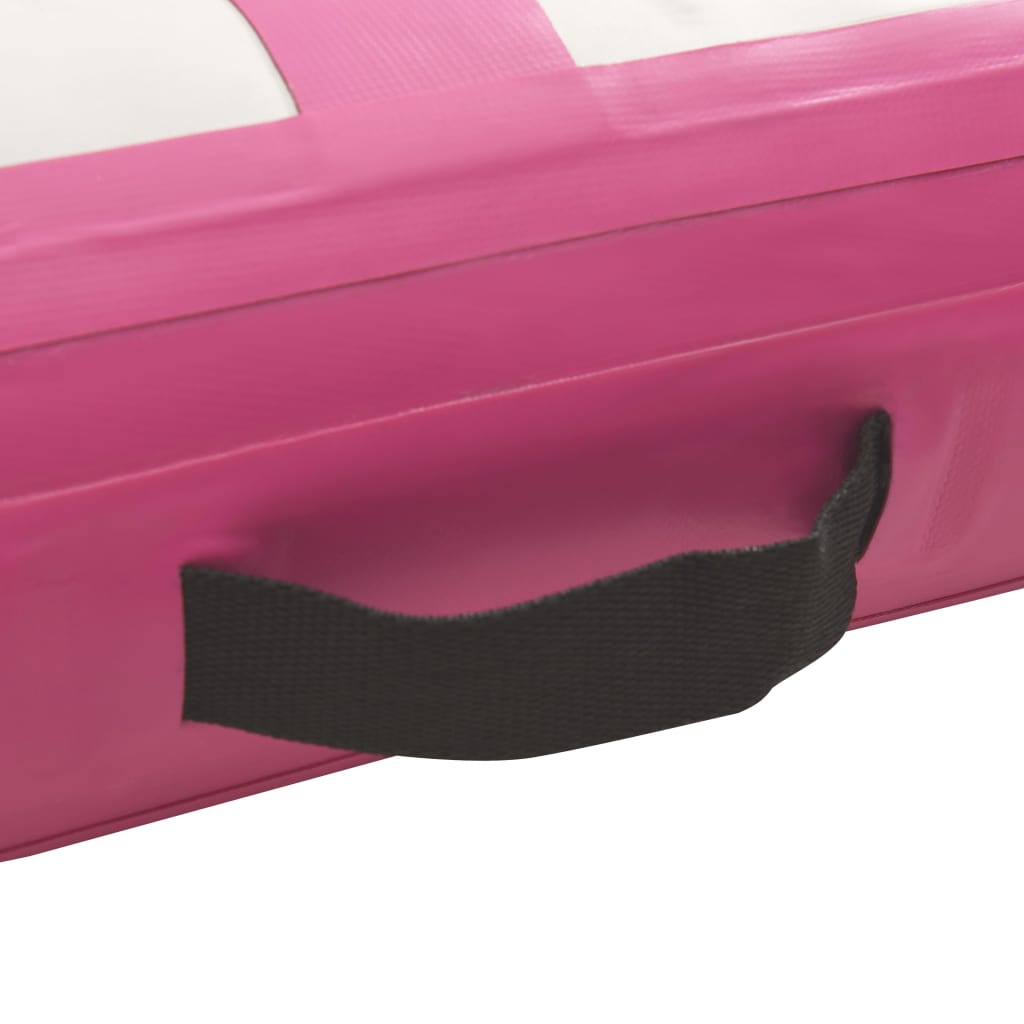 vidaXL Tapis gonflable de gymnastique avec pompe 700x100x20cm PVC Rose