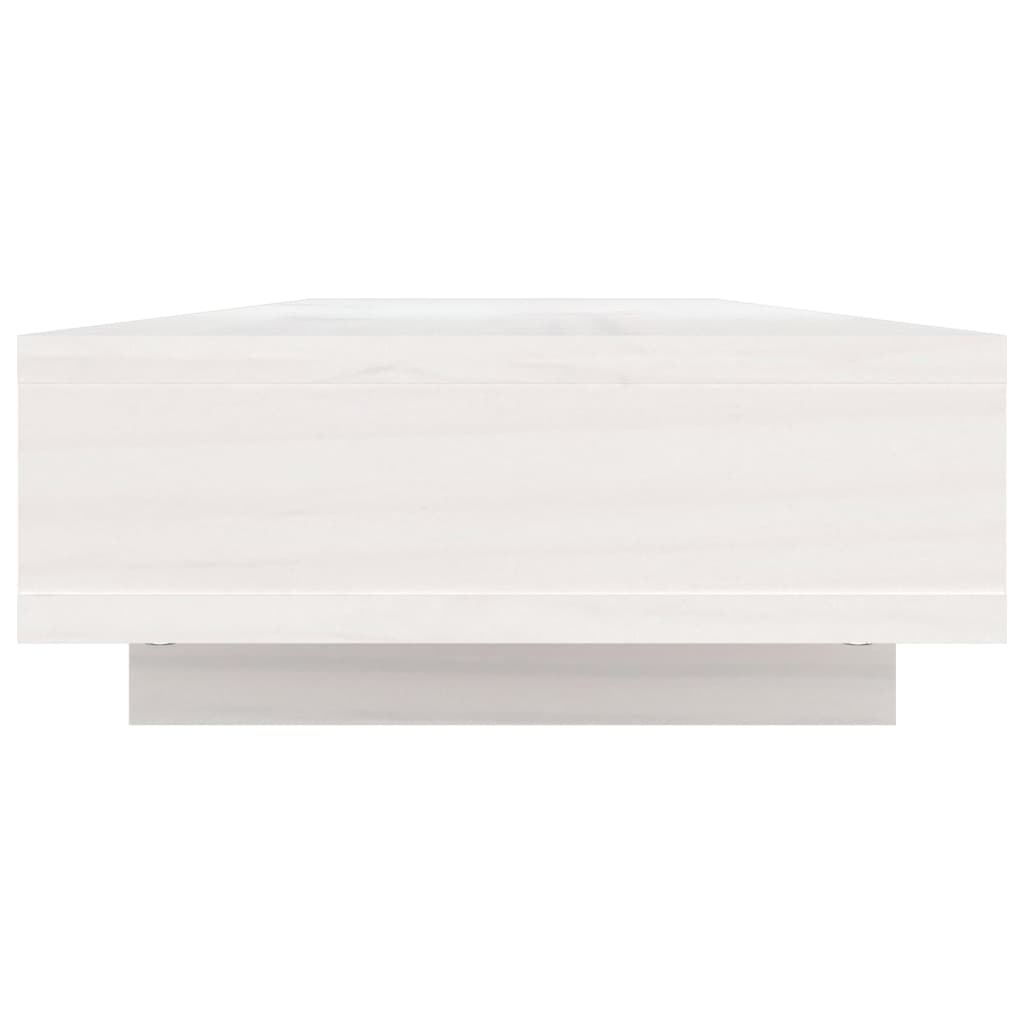 vidaXL Support de moniteur Blanc 100x27x14 cm Bois de pin solide