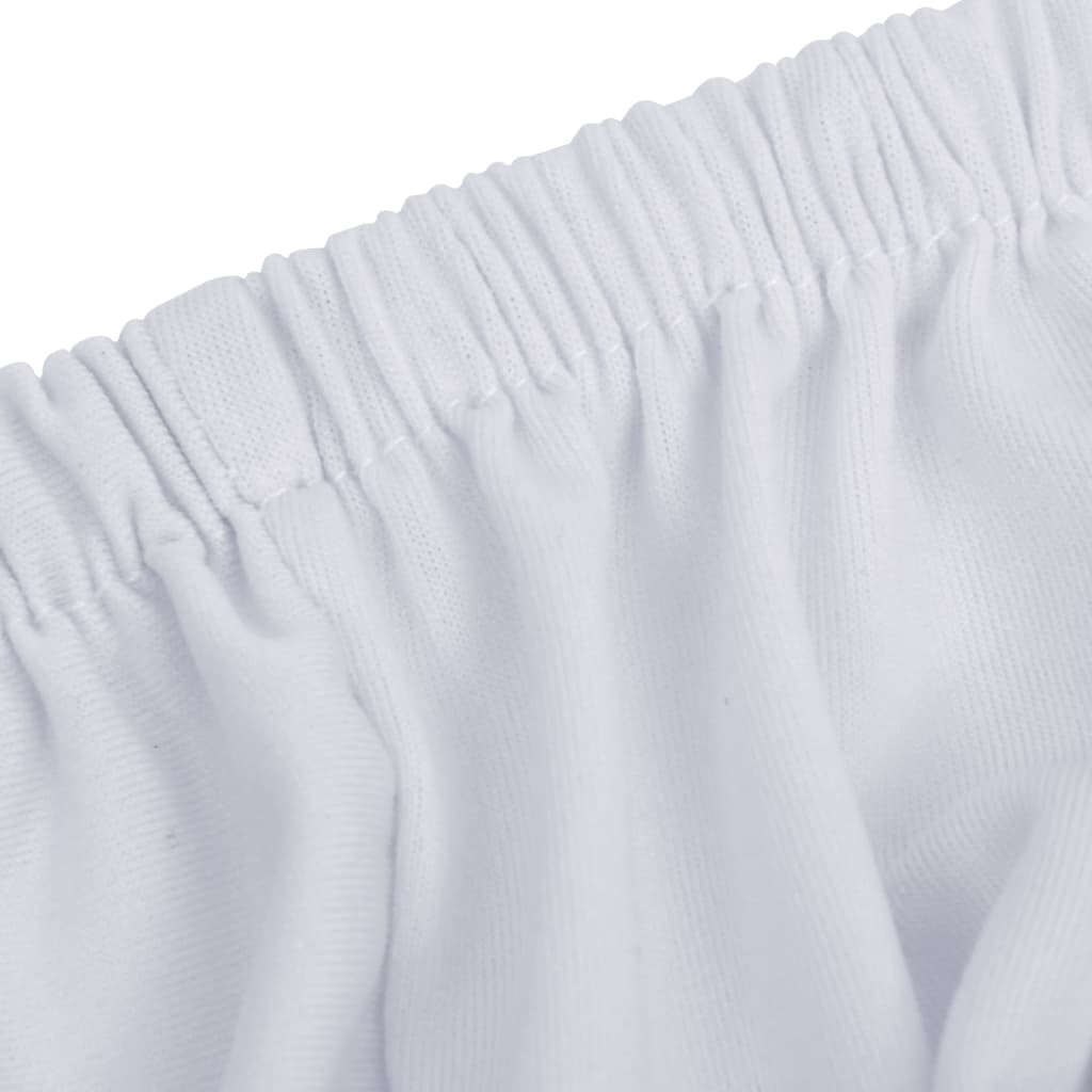 vidaXL Housse extensible de canapé Blanc Jersey de polyester