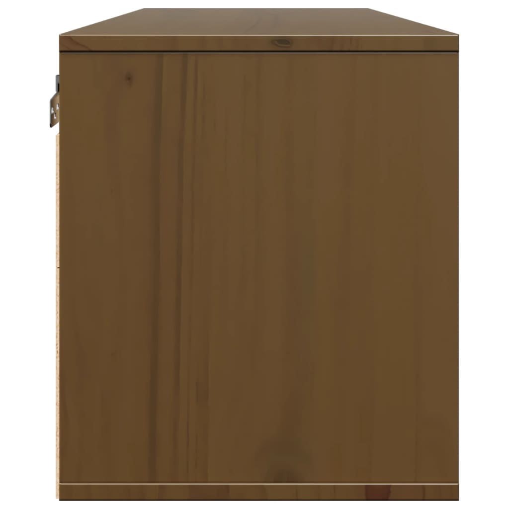 vidaXL Armoire murale Marron miel 100x30x35 cm Bois de pin massif