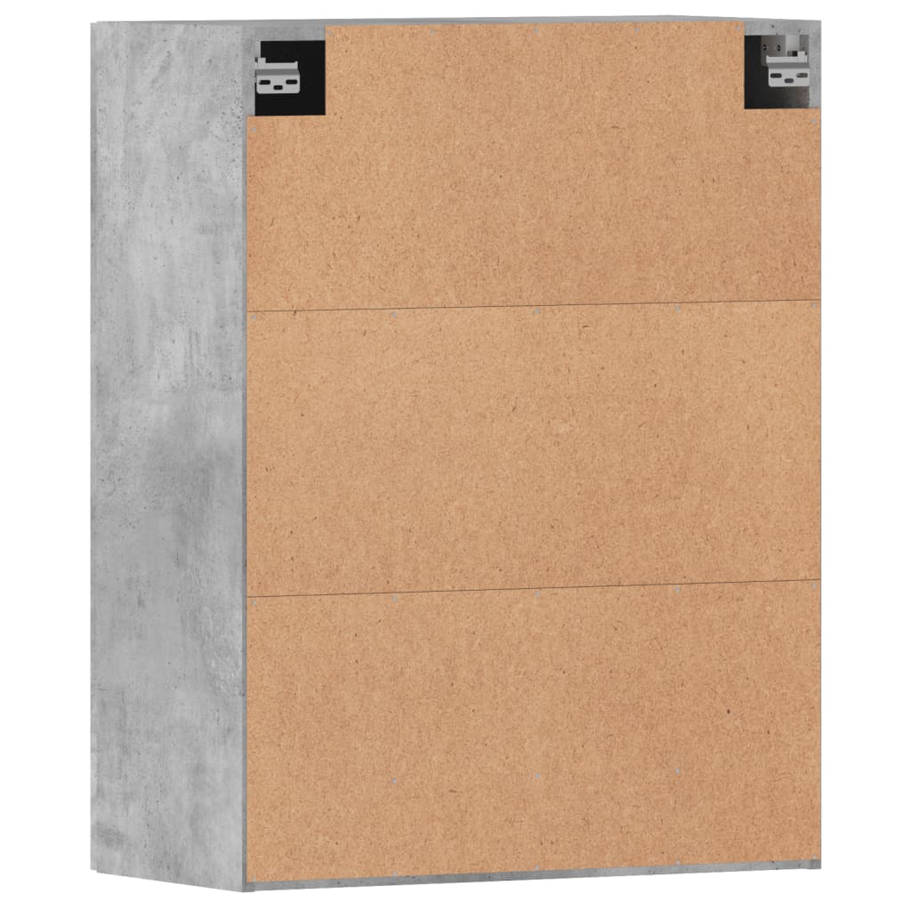 vidaXL Armoires murales 2 pcs gris béton bois d'ingénierie