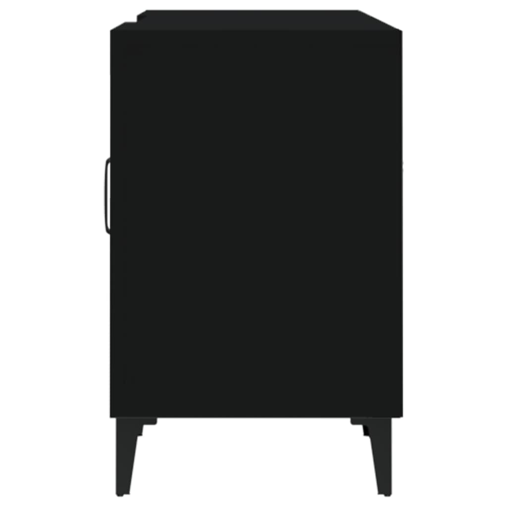 vidaXL Meuble TV noir 150x30x50 cm bois d'ingénierie