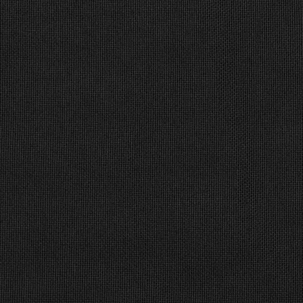 vidaXL Rideau occultant d'aspect de lin avec crochets Noir 290x245 cm