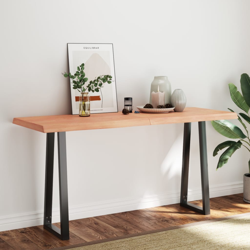 vidaXL Dessus de table bois massif traité bordure assortie