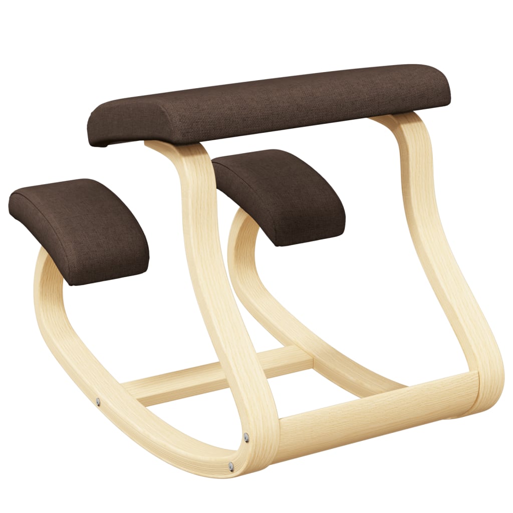 vidaXL Chaise assis-genoux marron 48x71x51 cm contreplaqué de bouleau