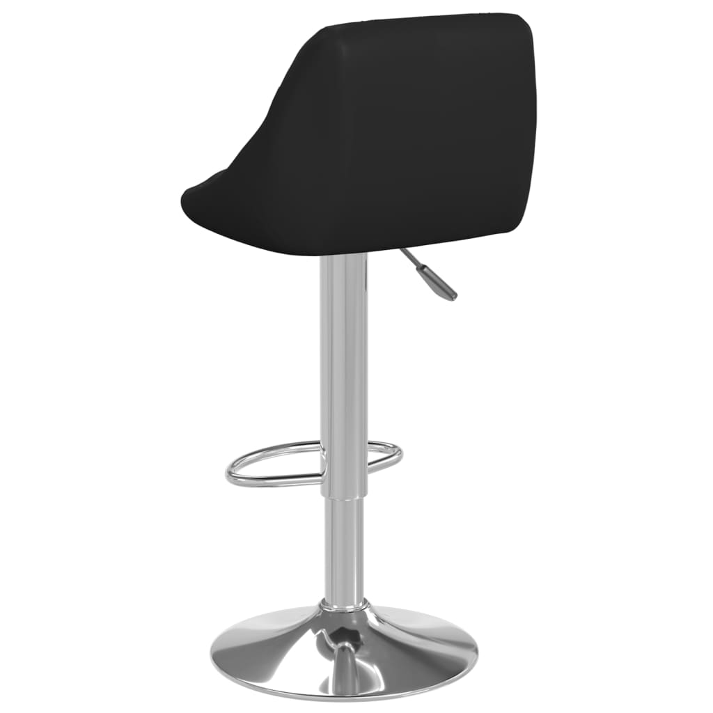 vidaXL Tabourets de bar lot de 2 noir similicuir