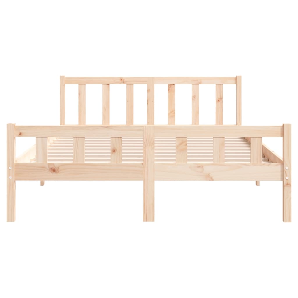 vidaXL Cadre de lit sans matelas bois massif 140x200 cm