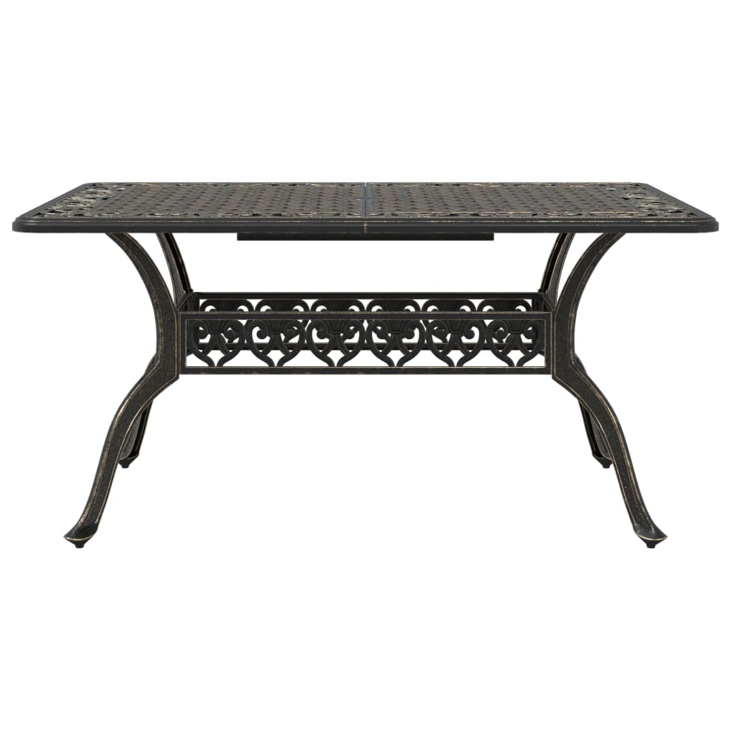vidaXL Table de jardin bronze 150x90x72 cm aluminium coulé