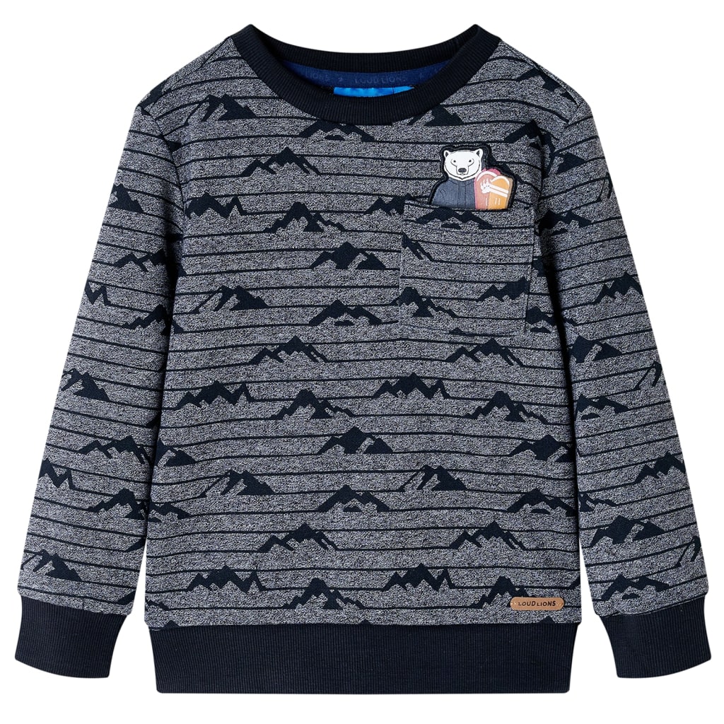 Sweatshirt pour enfants mélange bleu marine 140