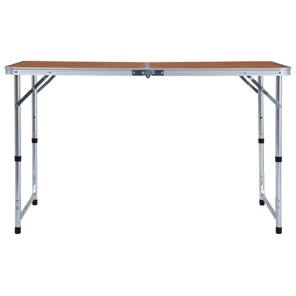 vidaXL Table pliable de camping Aluminium 120x60 cm