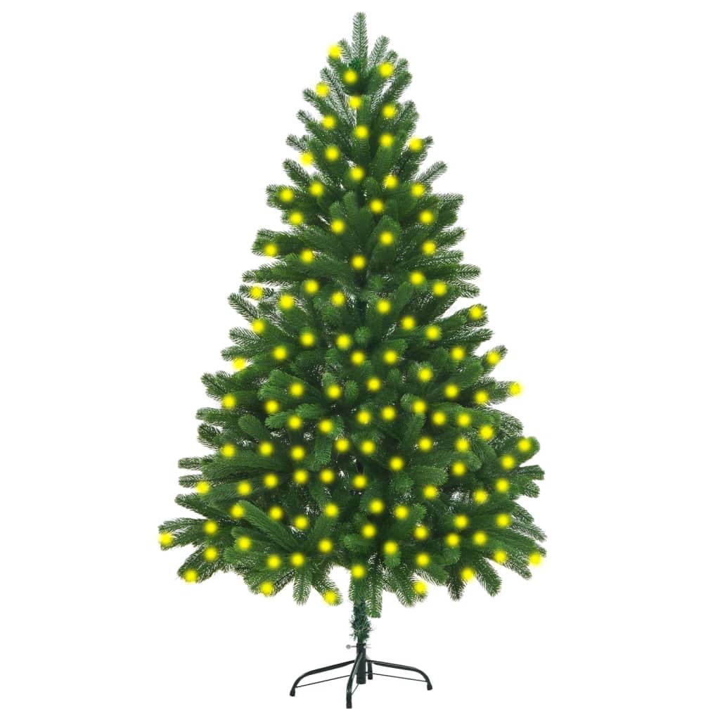 vidaXL Arbre de Noël artificiel pré-éclairé 210 cm vert