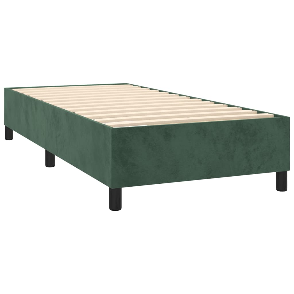 vidaXL Sommier à lattes de lit avec matelas et LED Vert foncé 80x200cm