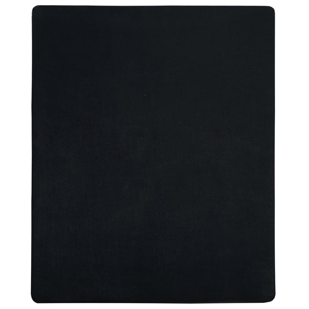 vidaXL Drap-housse Jersey Noir 140x200 cm Coton