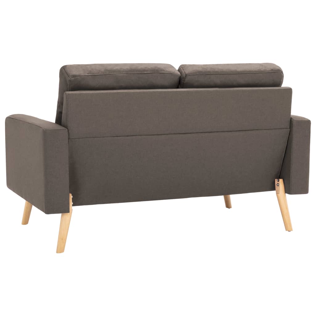 vidaXL Canapé à 2 places Taupe Tissu