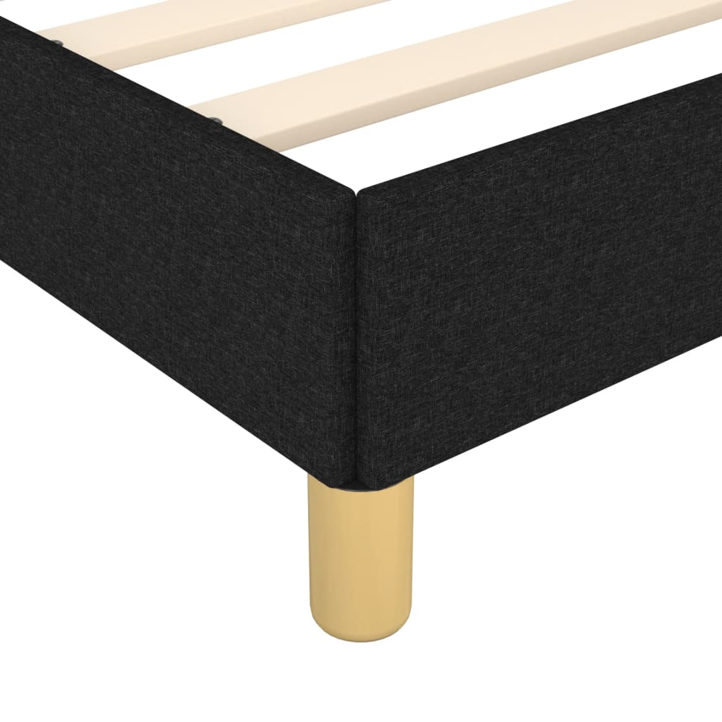 vidaXL Cadre de lit sans matelas noir 120x200 cm tissu