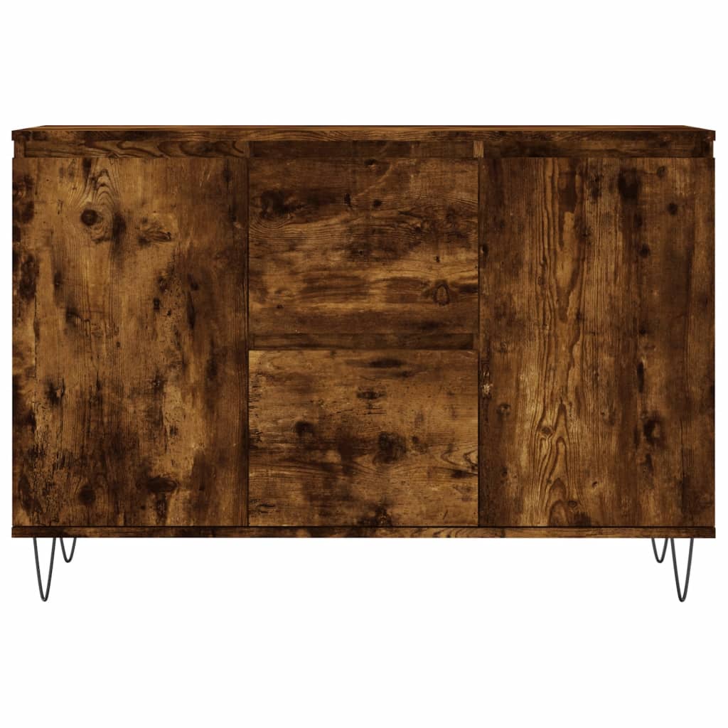 vidaXL Buffet chêne fumé 104x35x70 cm bois d'ingénierie