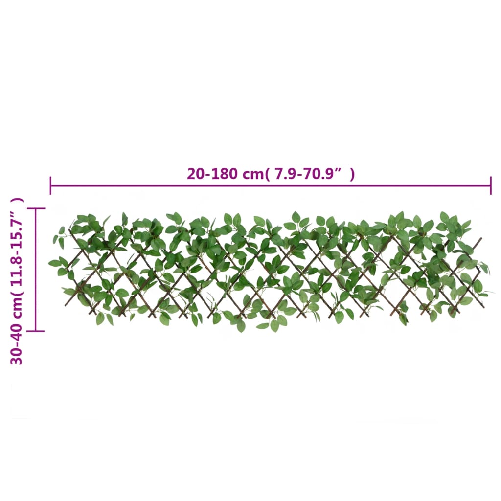 vidaXL Treillis de lierre artificiel extensible vert 180x30 cm