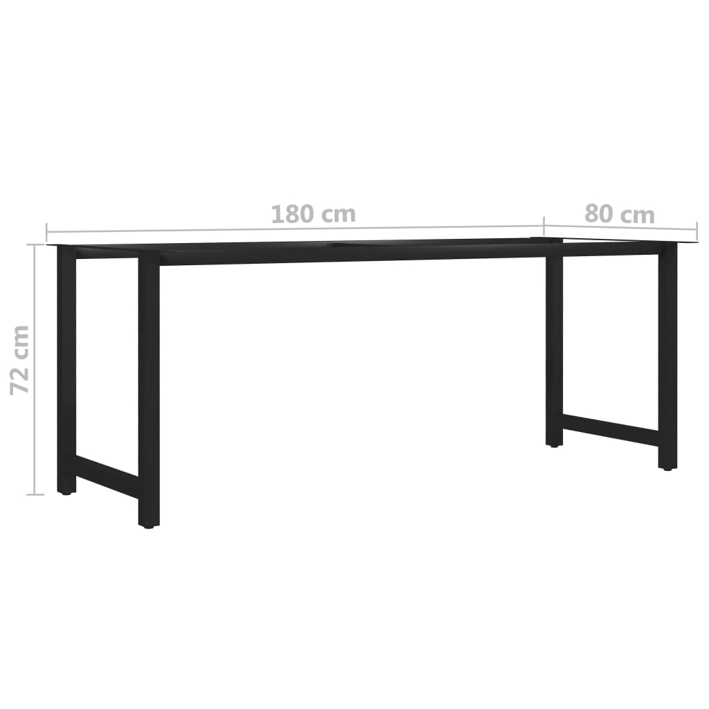 vidaXL Pied en H de table de salle à manger 180x80x72 cm