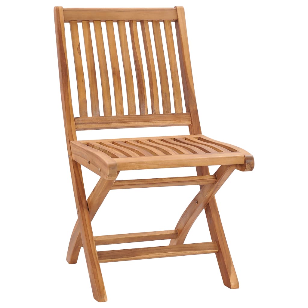 vidaXL Chaises de jardin pliables lot de 2 Bois de teck massif