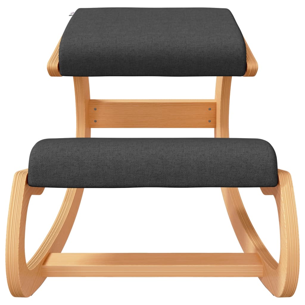 vidaXL Chaise assis-genoux noir 55x84x55 cm contreplaqué de bouleau