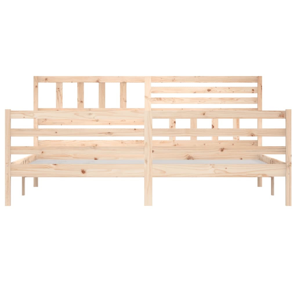 vidaXL Cadre de lit sans matelas 180x200 cm bois massif