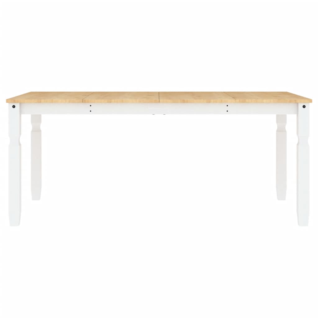 vidaXL Table à manger Corona blanc 180x90x75 cm bois massif de pin