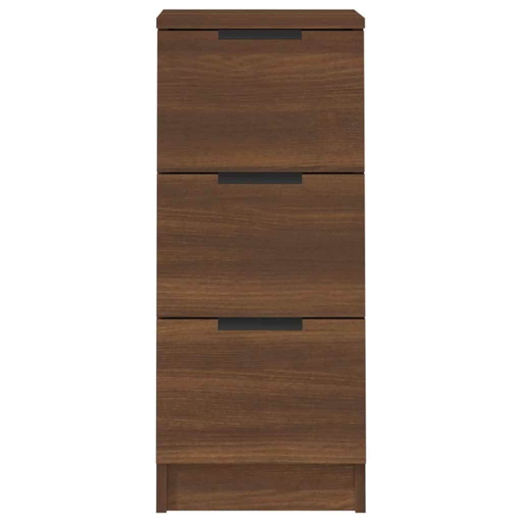 vidaXL Buffets 2 pcs chêne marron 30x30x70 cm Bois d'ingénierie