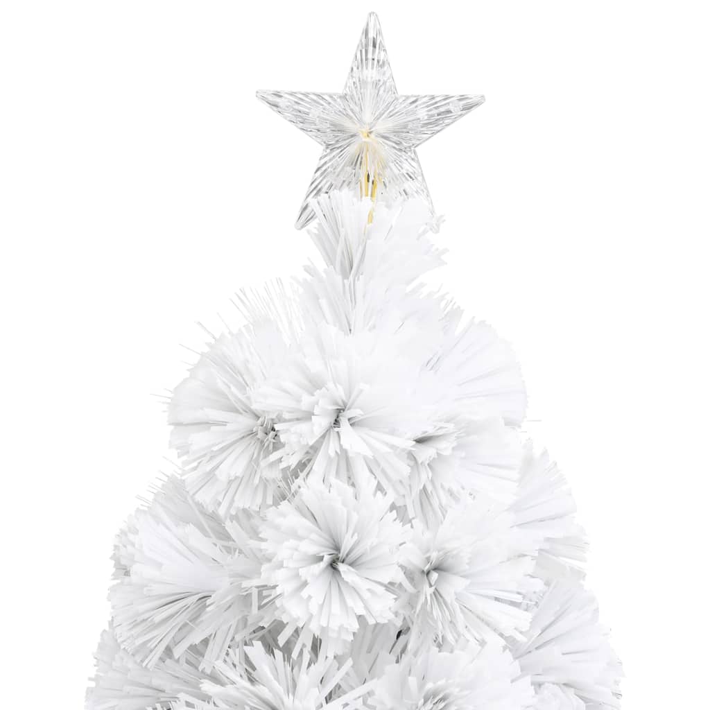 vidaXL Arbre de Noël artificiel pré-éclairé blanc 64 cm fibre optique