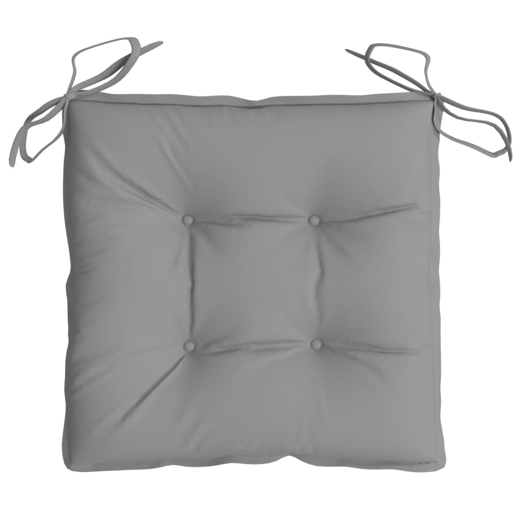 vidaXL Coussins de chaise lot de 6 gris 40x40x7 cm tissu oxford