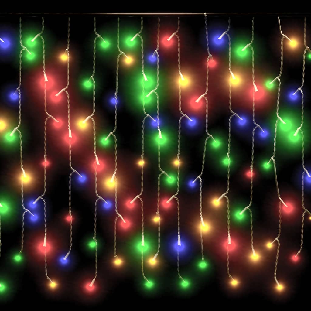 vidaXL Rideau lumineux à glaçons LED 10m 400LED Multicolore 8fonctions