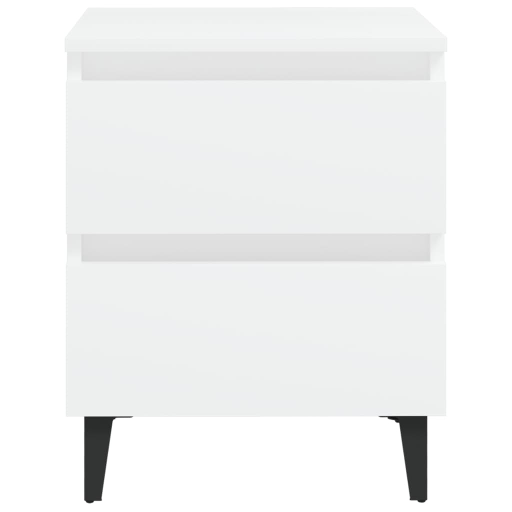 vidaXL Table de chevet blanc 40x35x50 cm bois d’ingénierie