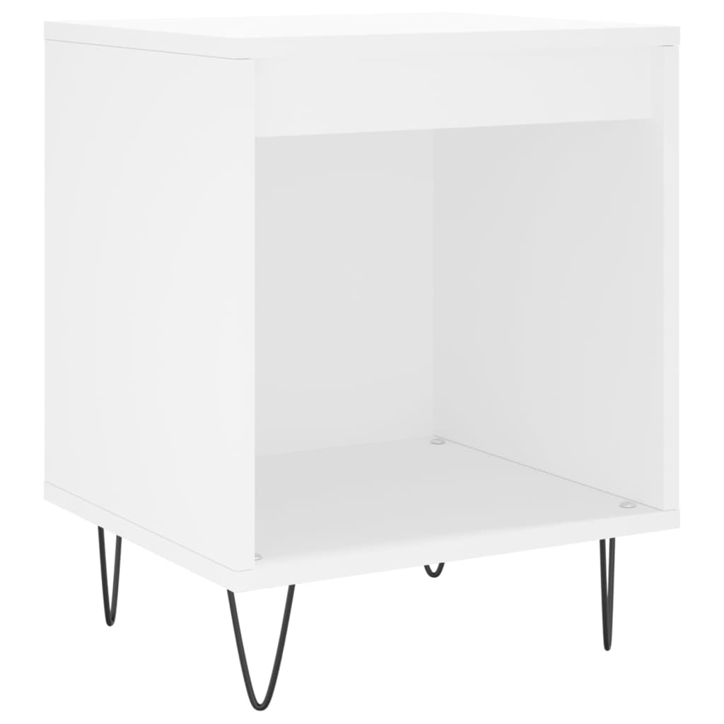 vidaXL Tables de chevet 2 pcs blanc 40x35x50 cm bois d’ingénierie