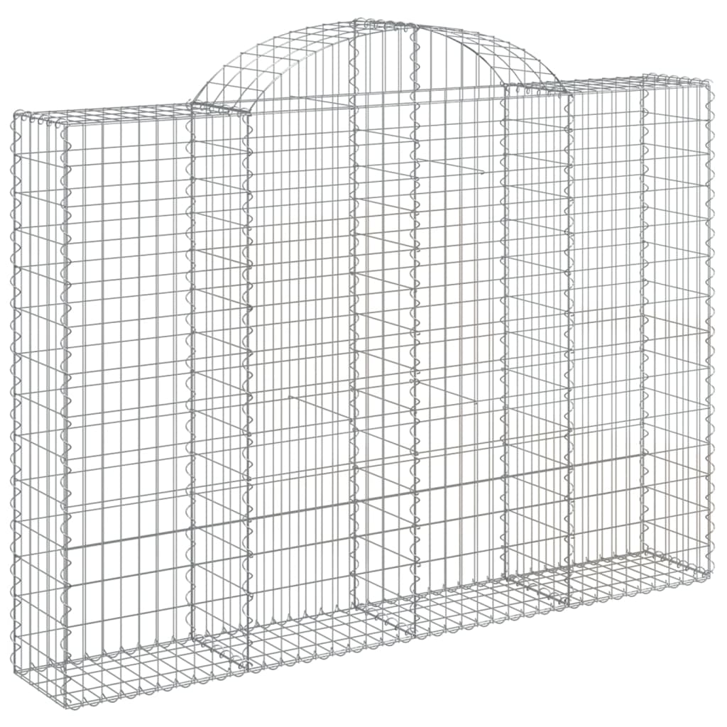 vidaXL Paniers à gabions arqués 6 pcs 200x30x140/160 cm Fer galvanisé