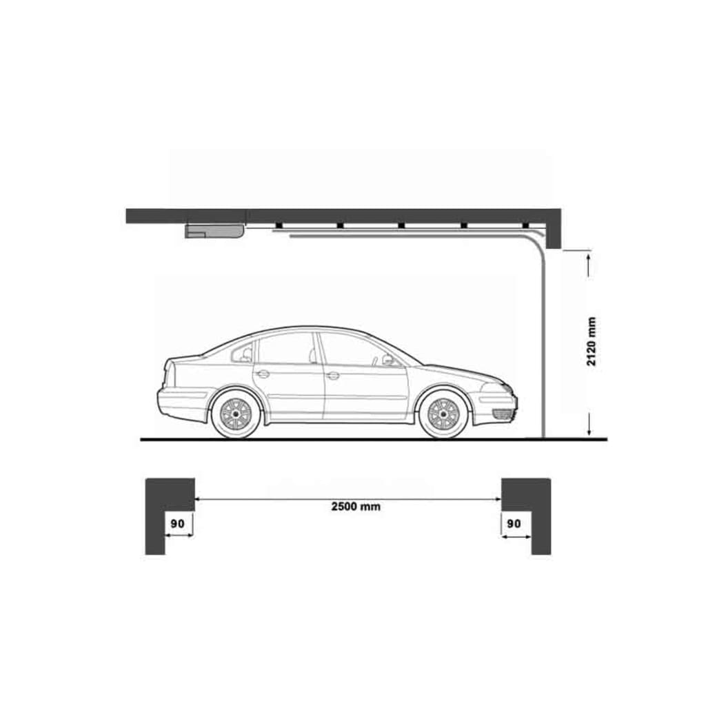 vidaXL Porte de garage sectionnelle Blanc grisâtre