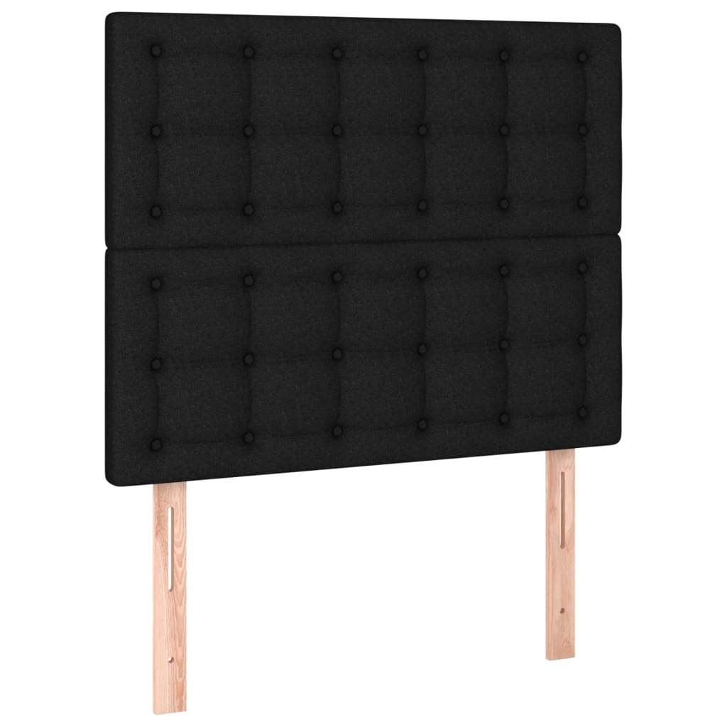 vidaXL Têtes de lit 2 pcs Noir 80x5x78/88 cm Tissu