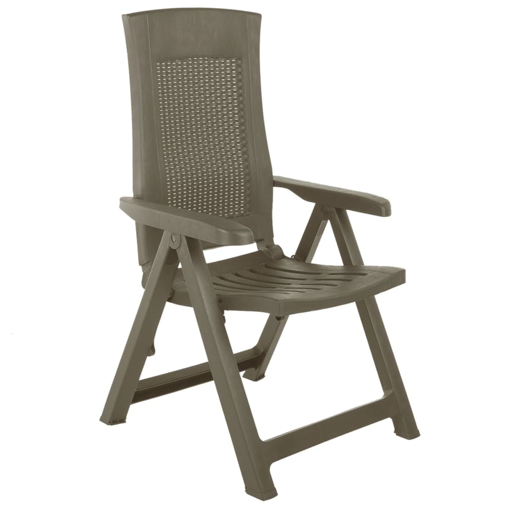 vidaXL Chaises inclinables de jardin lot de 2 Plastique Moka