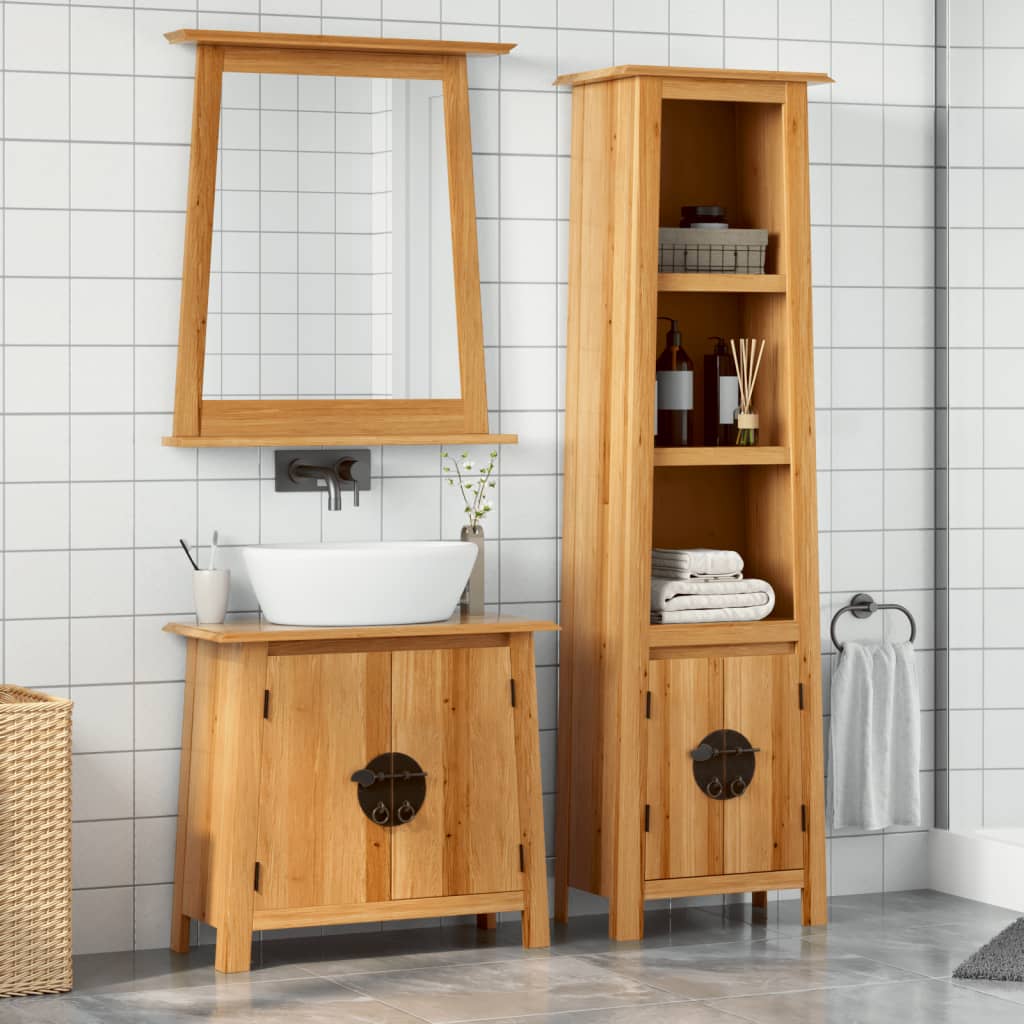 vidaXL Ensemble de meubles de salle de bain 3 pcs bois de pin massif