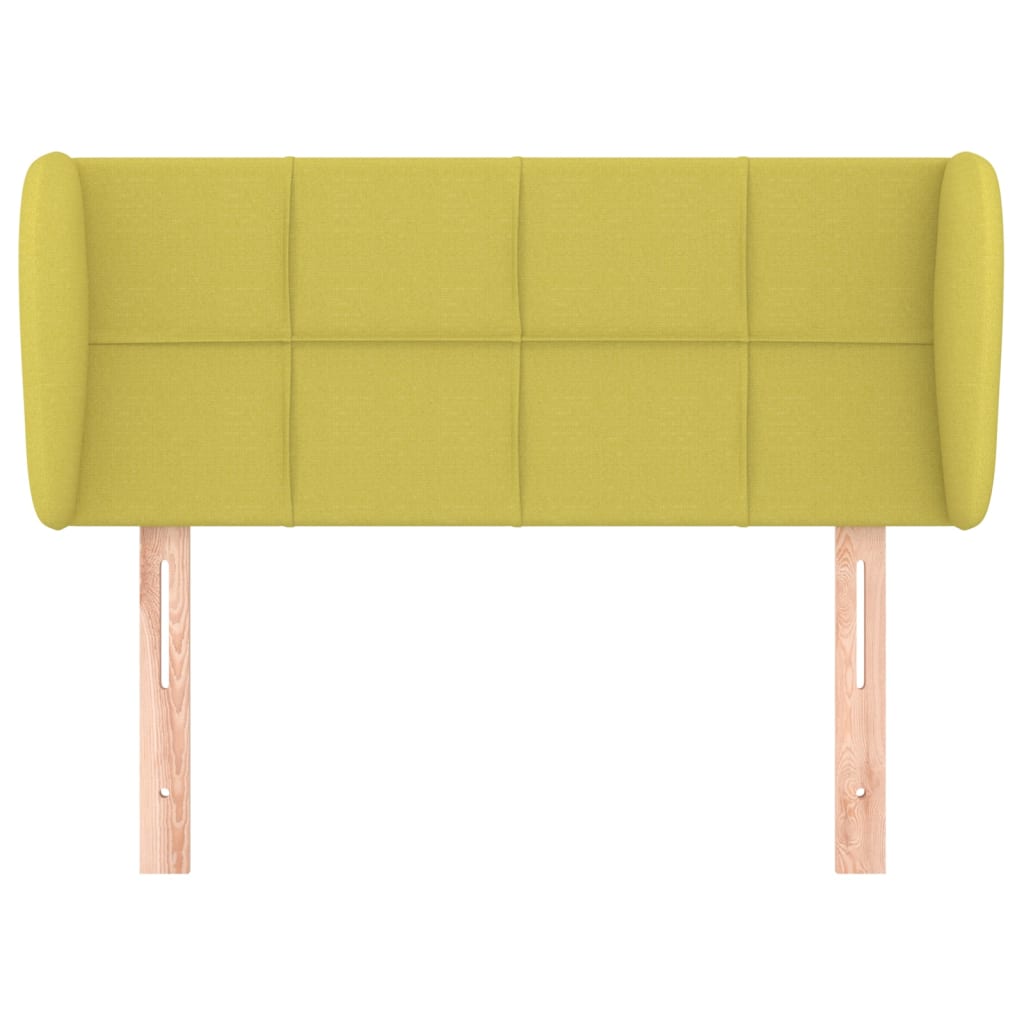 vidaXL Tête de lit avec oreilles Vert 103x23x78/88 cm Tissu