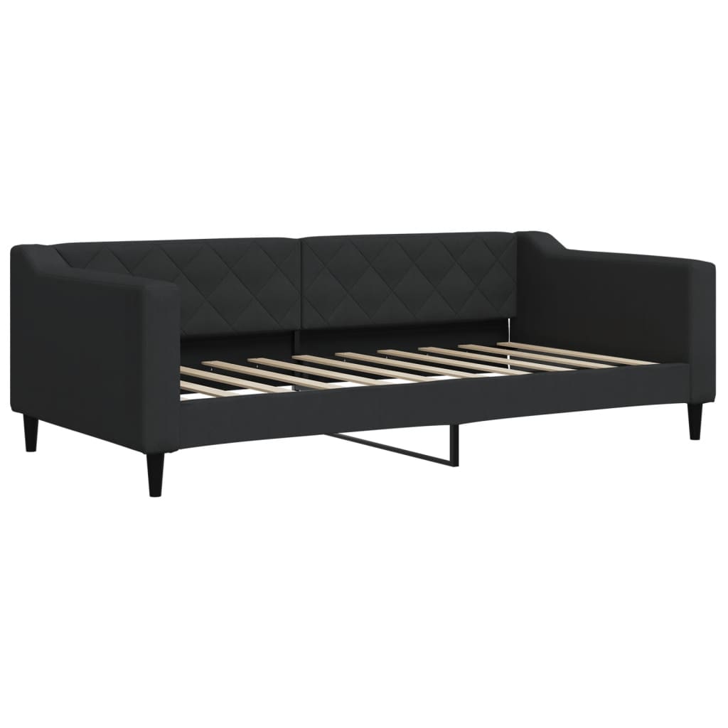 vidaXL Lit de repos noir 90x190 cm tissu